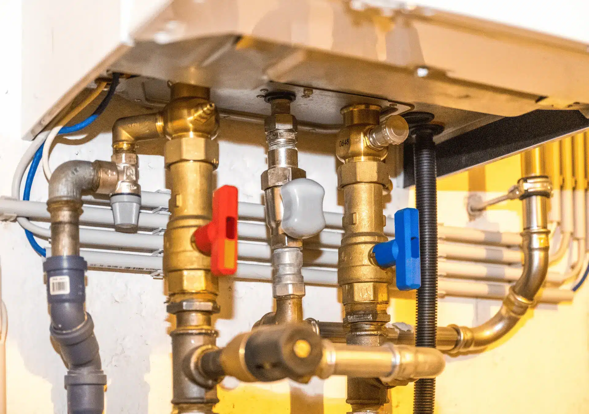 The gas installation professionally performed by an HVAC contractor.